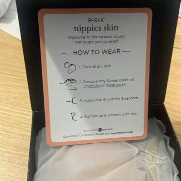 NWT NIPPIES SKIN LIFT size 1 S/M cups 3” A-C Cups caramel - Picture 2 of 8
